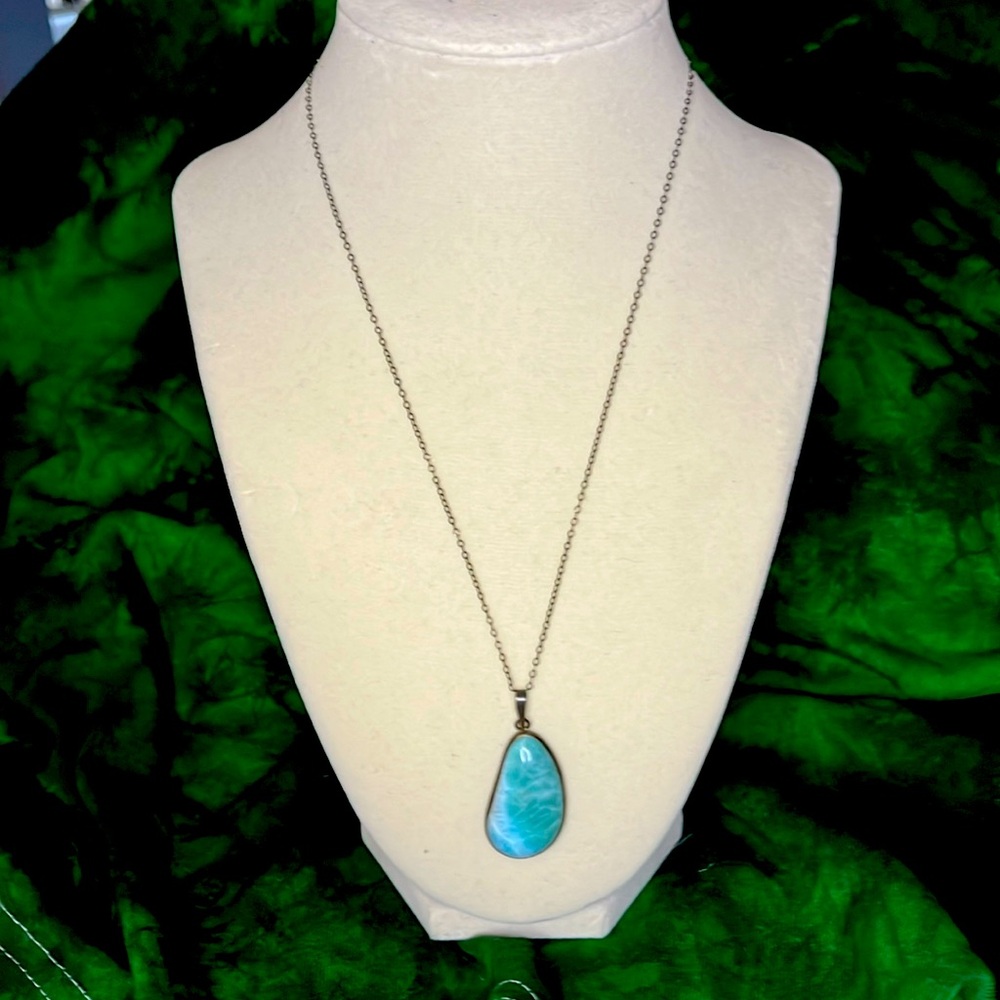 Sterling larimar necklace FINAL PRICE 5 DAYS LEFT